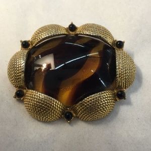 Vintage Large Amber Pin/Brooch